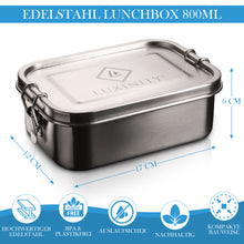 Laden Sie das Bild in den Galerie-Viewer, Lunchbox Set 800ml + 1200ml mit Trennwand